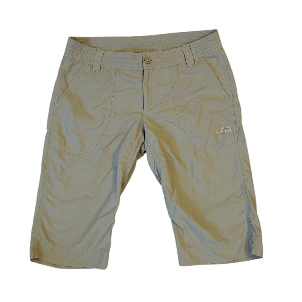 THE NORTH FACE Women’s Size 10 Khaki Nylon Hiking Bermuda Shorts Outdoor Trail